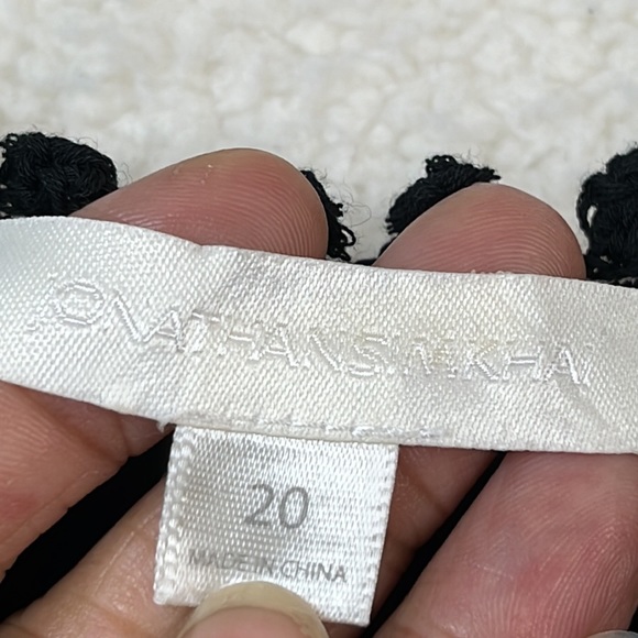 Jonathan Simkhai Womens Black Knit Cold Shoulder Top SIZE 20 PLUS SIZE - Picture 2 of 7